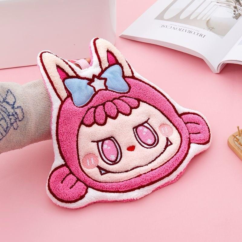 Cartoon Plush Absorbent Hand Towel for Kitchen & Bathroom - Cute and Thickened for Kids