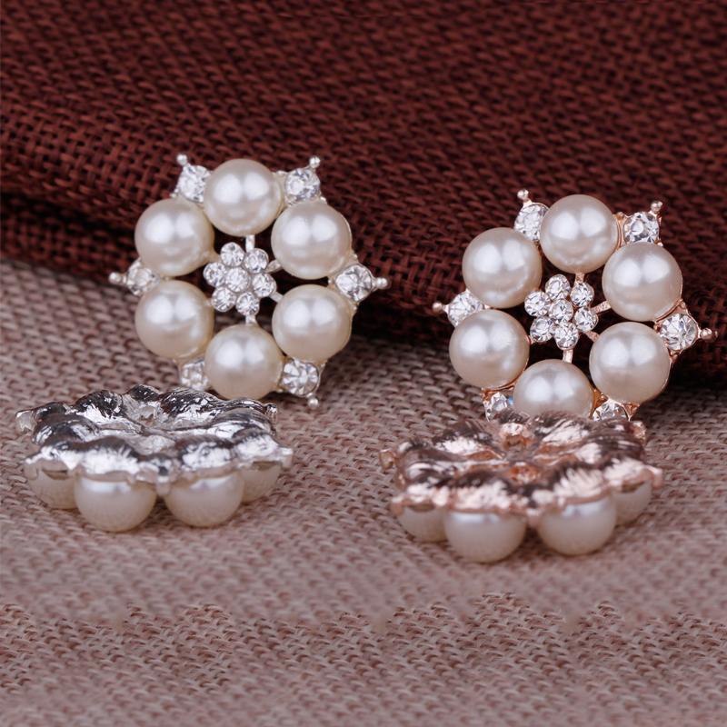 Engood 50Pcs 25mm DIY Rhinestones Buttons Decor Buckle for Sewing Trim & Embellishments Craft Headband Kid Hair Accessories ZJ72