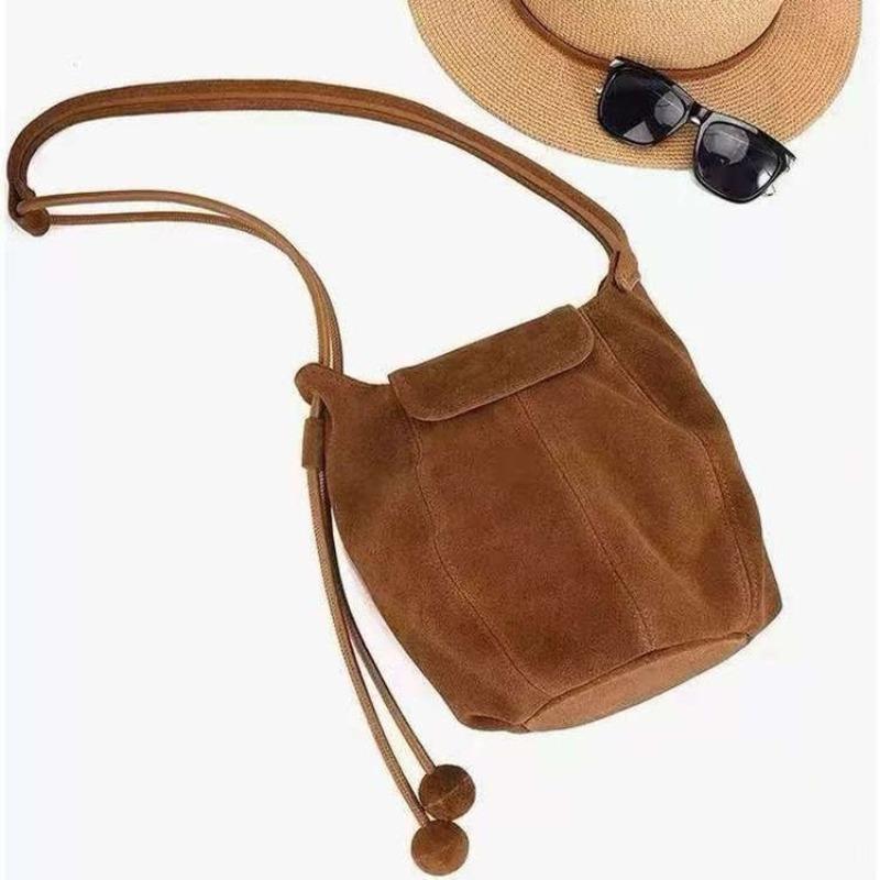 New Matte Texture Bucket Bag Pumpkin Bag Women's High-end Niche Design Single Shoulder Underarm Messenger Bag Bag