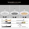 Nordic E27 Remote Control Fan Chandelier with Universal Mesh Cover