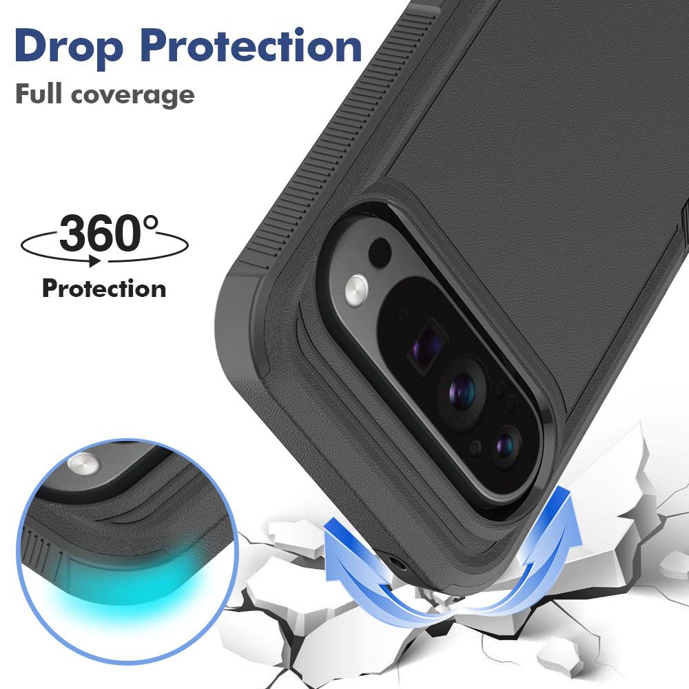For Google Pixel 9 Pro XL Case PC+TPU 2-in-1 Shockproof Phone Cover