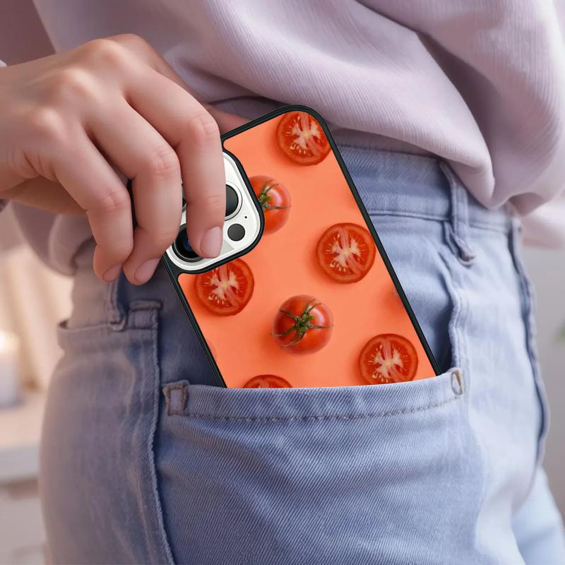Tomatos Sliced Up Phone Case For iPhone 17 Air 15 16e 14 13 Pro Max Coque 12 11 Pro Max PLUS cover