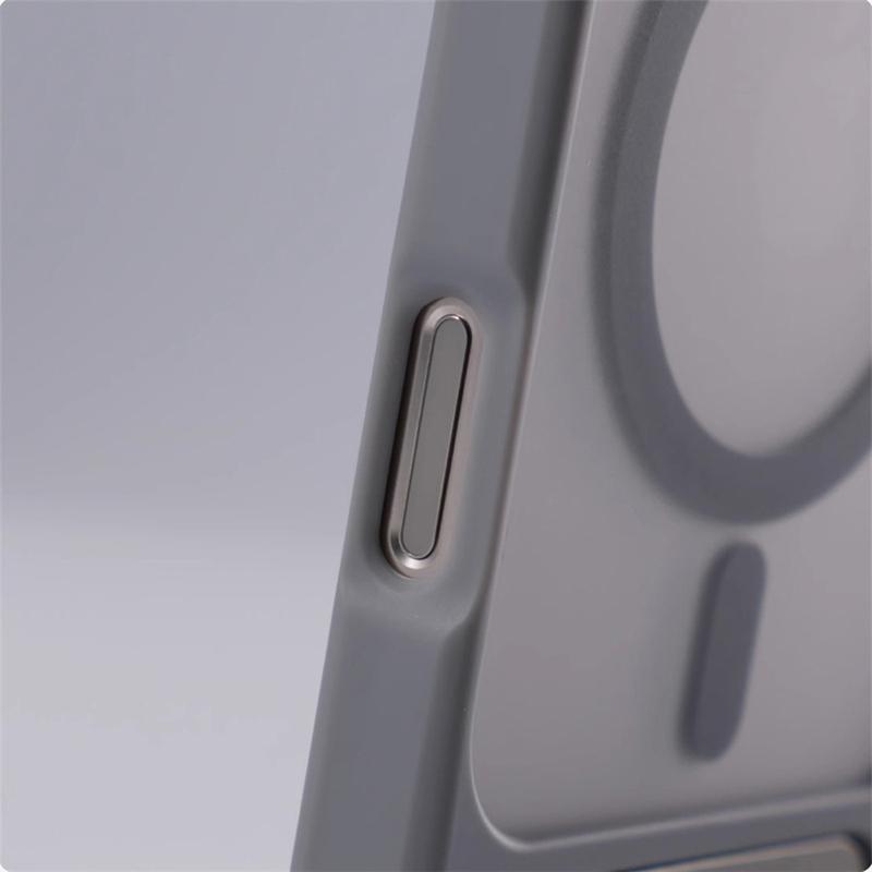Invisible Metal Stand Magnetic Bumper Case For iPhone 18 17 16 Pro Max 15 14 13 Pro For MagSafe Wireless Charge Shockproof Cover