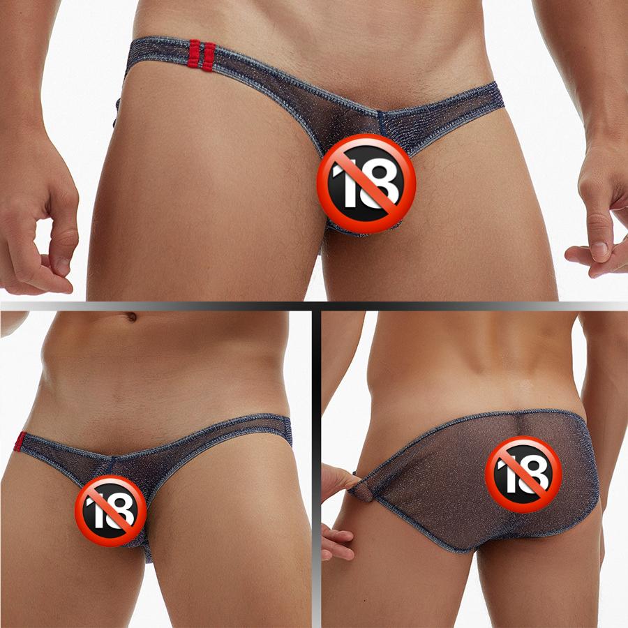 Sexy pánské tanga, tangá, jockstrap, spodní prádlo, síťované průhledné gay kalhotky, mini spodní prádlo, tanga s T-back, bikiny, tanga, plus velikost
