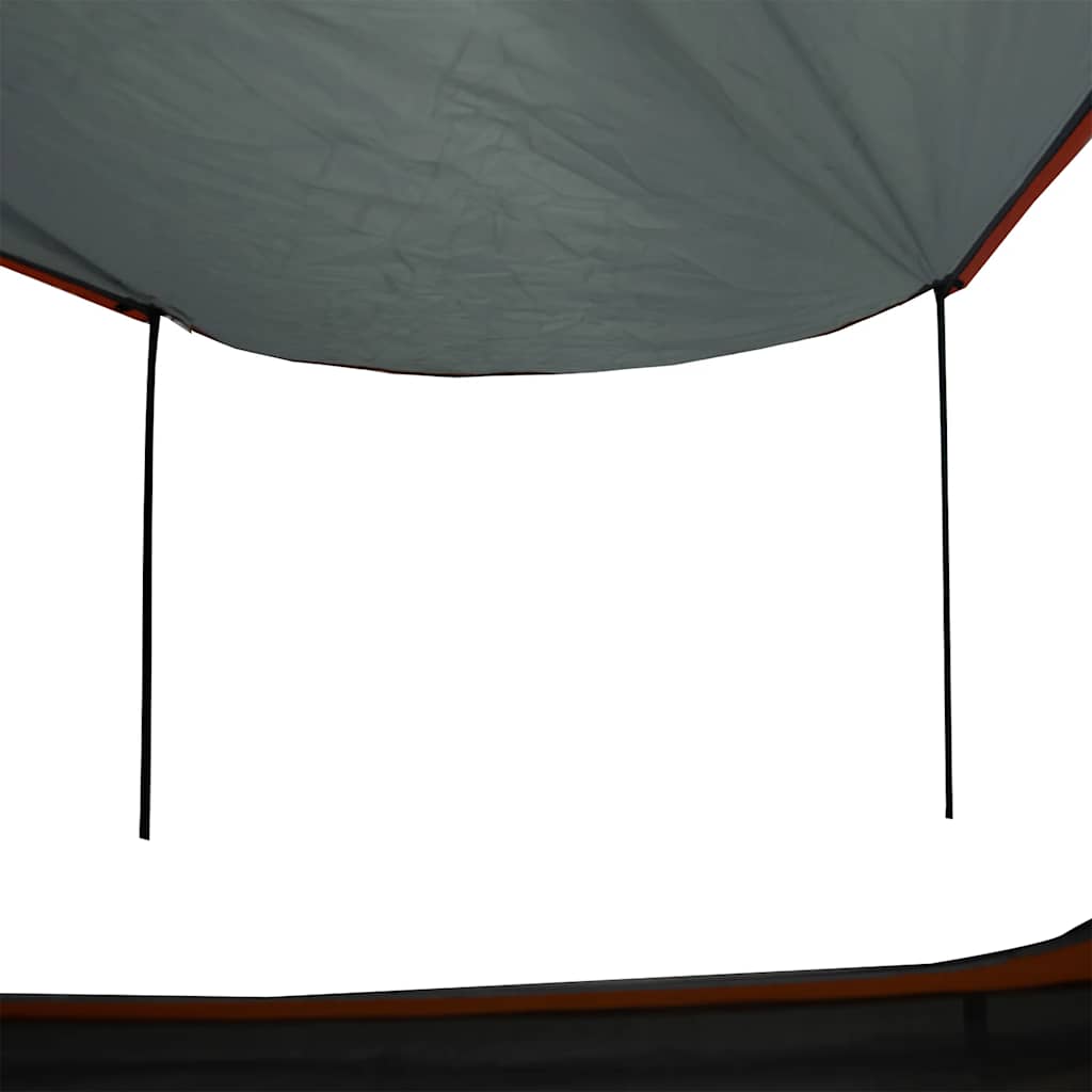 2 Person Camping Tent Grey and Orange Waterproof