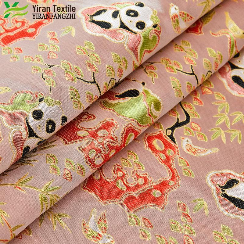 Chinese-Style Children's Clothing: Panda Jacquard, New Year Costume, Tang Suit Brocade Fabrics