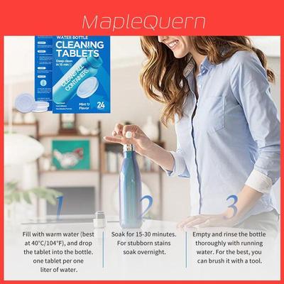 Multi Purpose Cleaning Tablet With Mint Scent For Water Bottles And Kettles