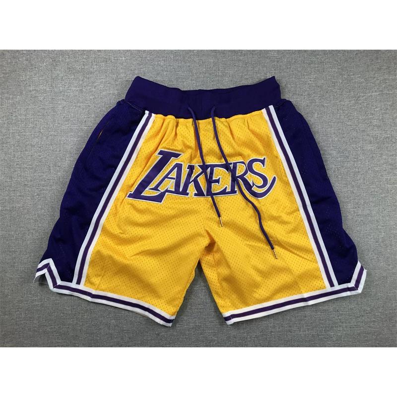 Just Don Retro Americano Mágico Pantalones Cortos Deportivos Bordados para Hombre Pantalones Cortos de Baloncesto High Street Pantalones Cortos del Equipo Lakers Pantalones Cortos de Cinco Puntos