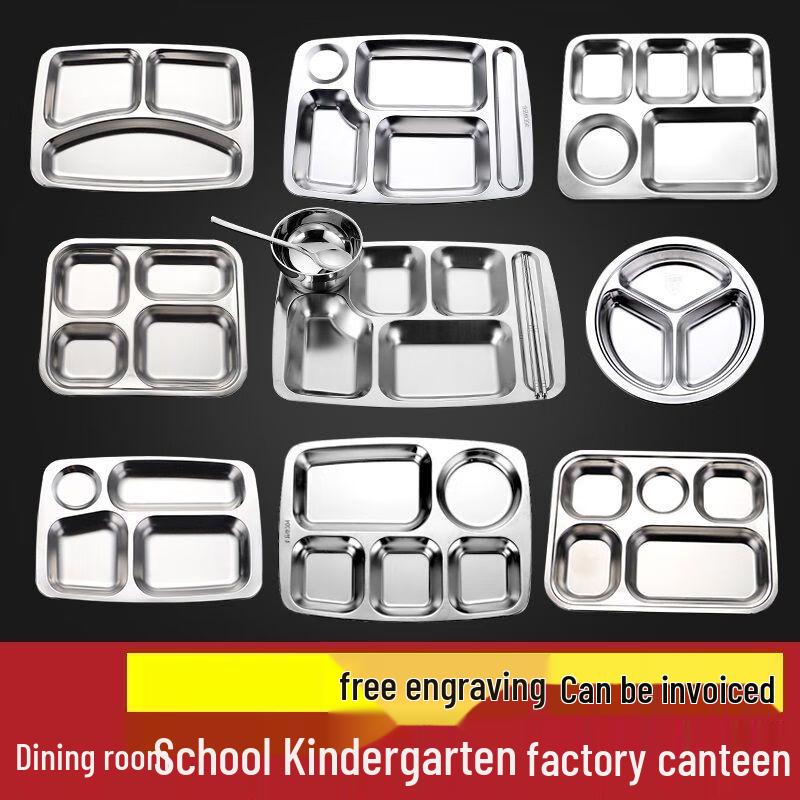 304 Edelstahl Unterteilter Speiseteller