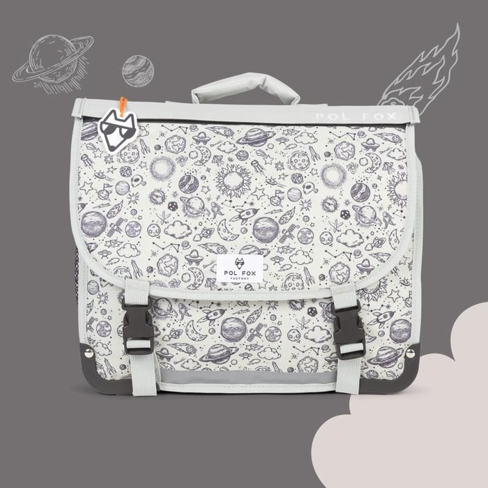 Schoolbag - POL FOX - ROKET - 38 Cm - Reversible - Fun Robot Decor