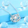 Double C Double G Flexible Necklace for Women, Simple Beating Heart Pendant Collarbone Chain