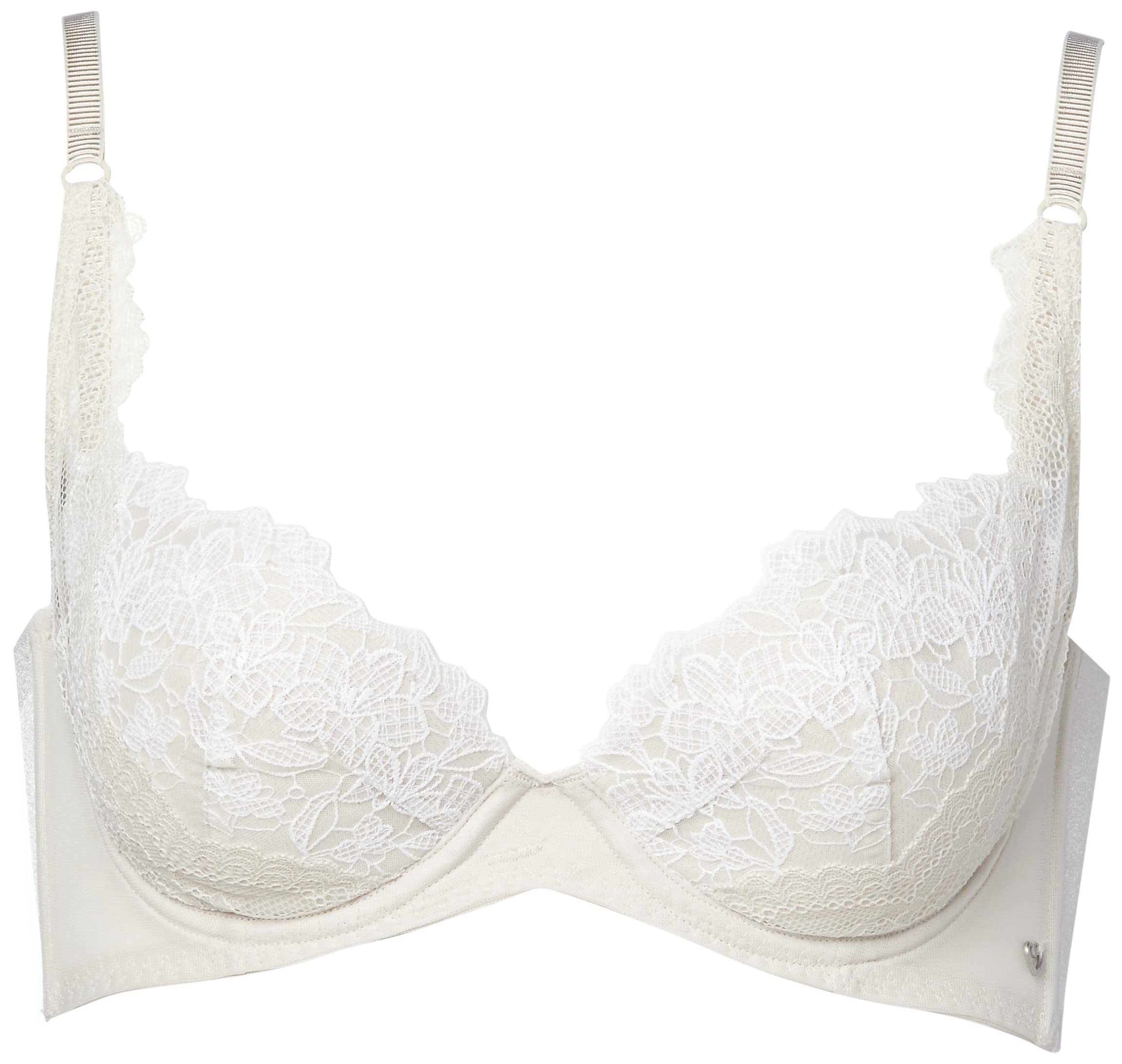 

Amostyle Charming Glamor Slimline Tulle M001 C75 Bra, Veil, Women s, (Vanilla),