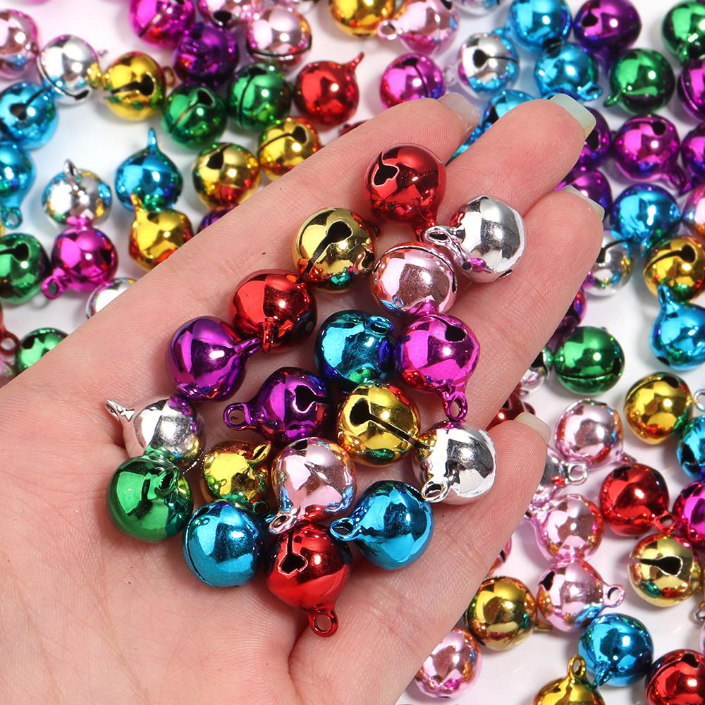 10-50Pcs 6-20mm Iron Christmas Bell Colorful Jingle Pendant For DIY Craft Material Ornament Making Supplies Xmas Decoration 2024
