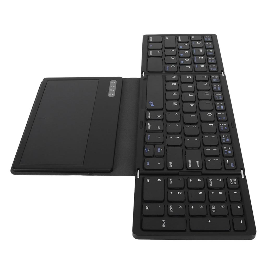 Foldable Bluetooth Keyboard Low Latency Bluetooth 5.1 Full Size Keyboard with Large Touchpad for IOS for Android for