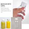 12 Pcs Bottle Drink Bottles Juice Packaging Sub Packing Plastic Transparent with Caps Beverage Thicken Travel