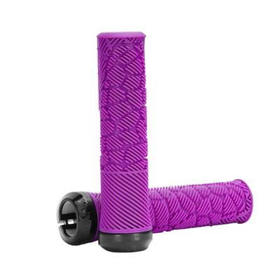 Punhos de Guidão de Bicicleta Trava Única Antiderrapante Serve para Guidão de 22,2mm para Bicicletas Mountain, Commuter, Dobráveis Roxo