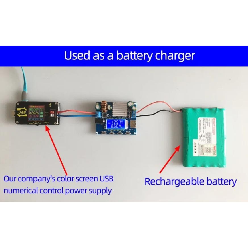 Automatisches Aufwärts-Abwärts-Modul, einstellbar, Konstantspannung, Konstantstrom-Netzteilmodul, DC-DC 5-30V auf 0,6-30V, LCD-Voltmeter