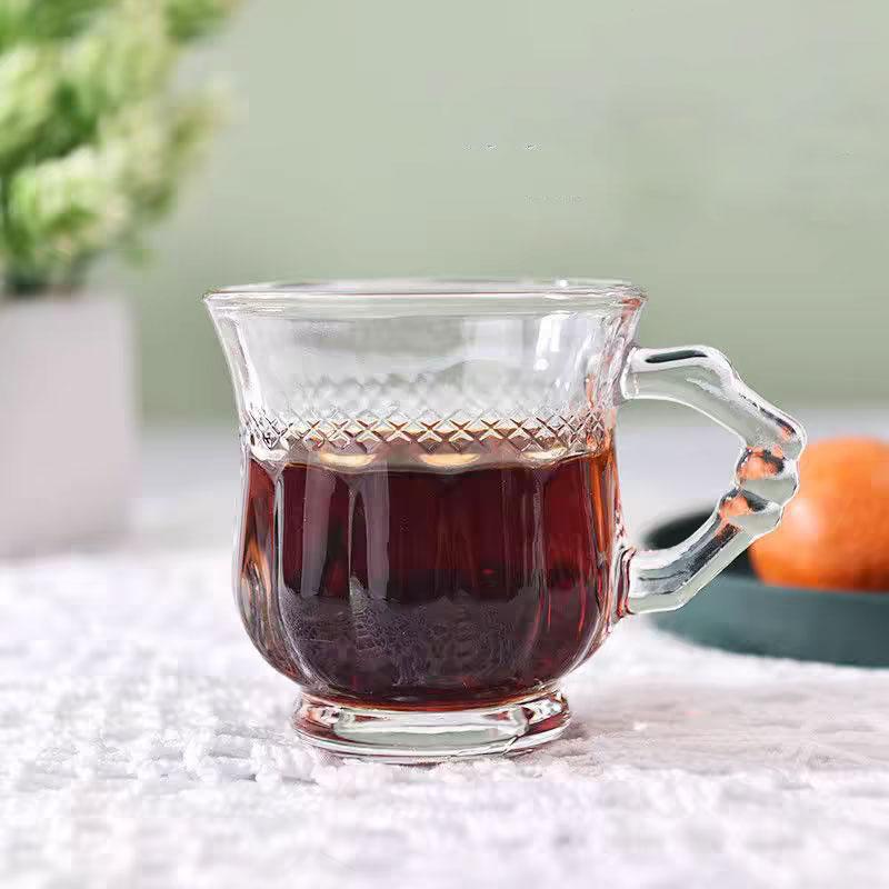 135ml/140ml Luxury Juice Milk Mugs Latte Mocha Coffee Cups Heat-resistant Water Mug Afternoon Tea Cup Vintage Foreign Wine Glass