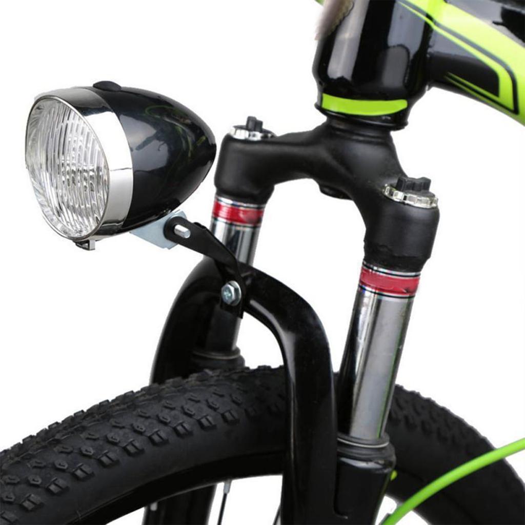 Vintage Retro Bicycle Bike Front Light Lamp with Bracket Super Bright 3 LED Bike Headlight Bike