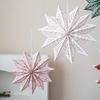 Durable Paper 3D Snowflake Ornament Waterproof Wrinkles Resistant for Christmas Tree Ceiling Window Decoration
