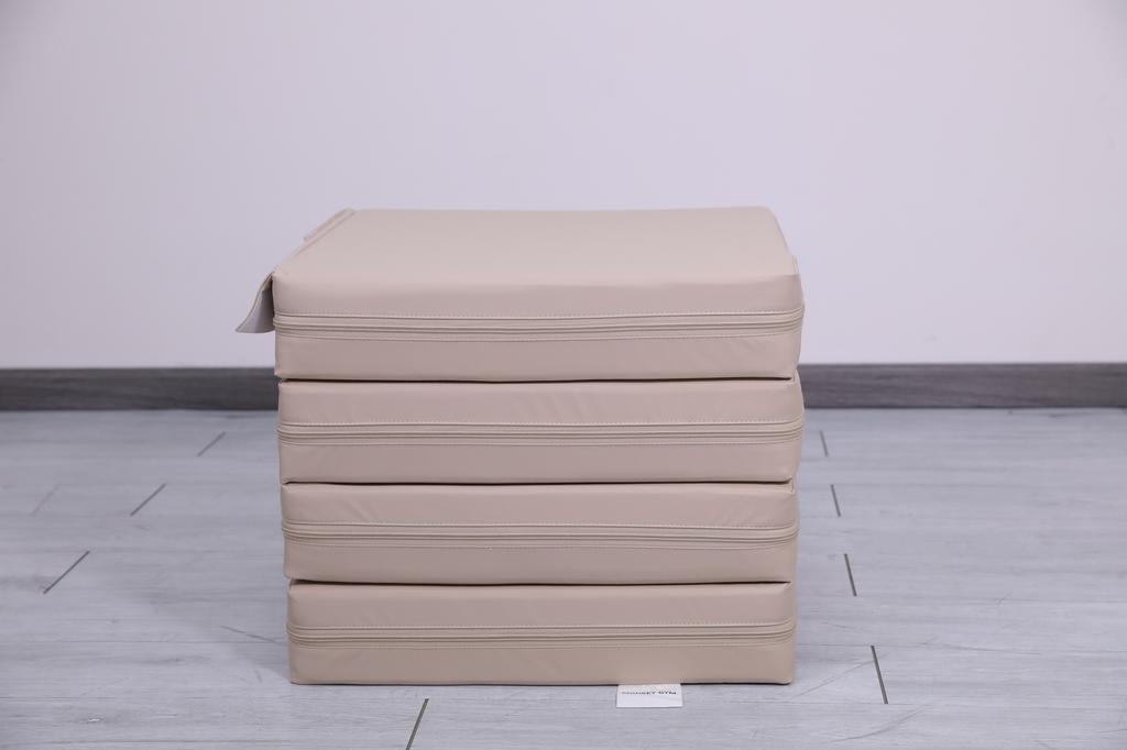 Gymnastic Mattress Satellite Pu 100X100X10 Cm - Four-Piece Beige