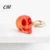 Stable Display Ornaments 3D Printed Cute Skull Keychain, Artistic Tabletop Ornament with Matte Finish, Creative Bag Charm Base Decoration Key Ring for