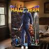 Couverture Affiche de Film d'Horreur Halloween Parfaite Toutes Saisons Douce Confortable Canapé Bureau Sieste Voyage Cadeau Festif