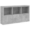 Vidaxl Szafka Z Oświetleniem Led, Szarość Betonu, 181,5X37X100 Cm