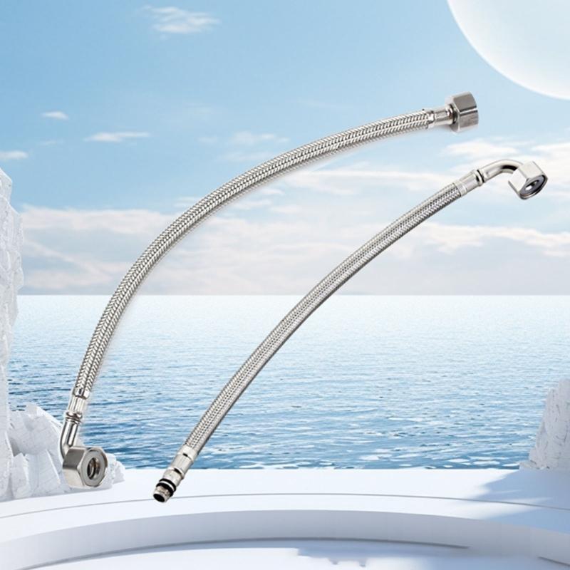 Flexible 304 Steel 90Degree Hose for Toilet Sink Plumbing 1/2BSPConnectors A0KF