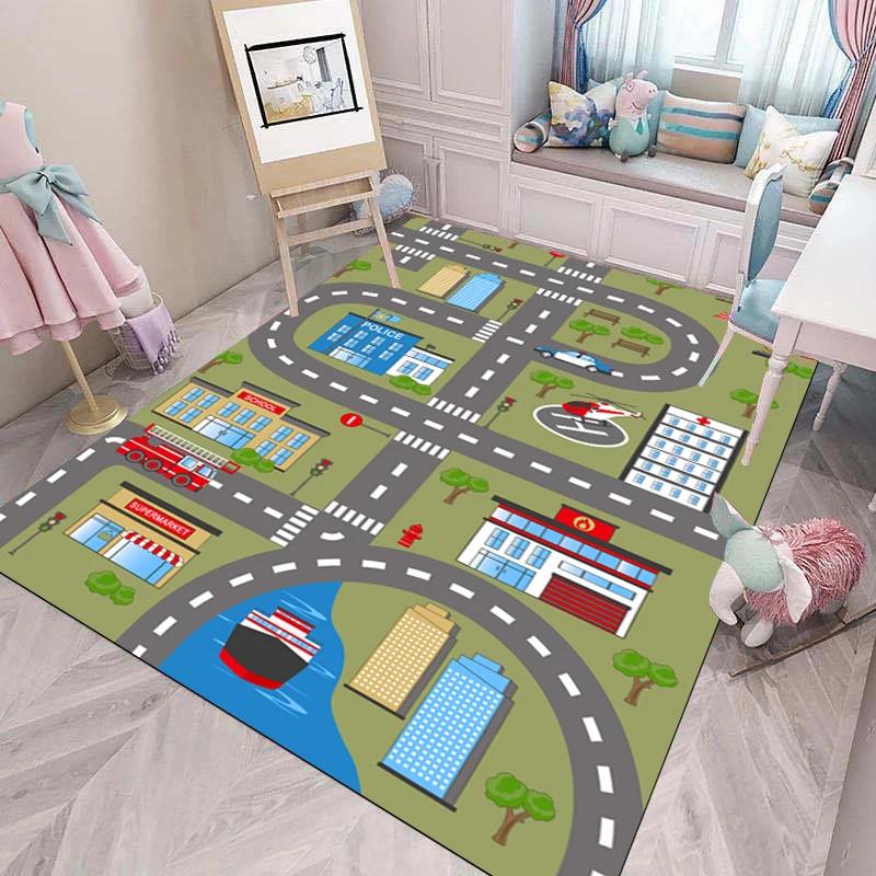Cartoon Children Cute Room Dcor Floor Mat Non-slip Soft Carpets for Living Room Game Rugs for Bedroom Big Size Washable Carpet