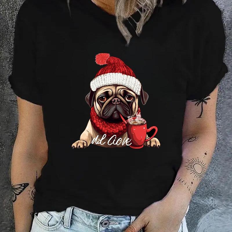 

Basic Crew Neck Women s T-Shirt, Multiple Colors, All-Season Daily Wear Top XXL чорний