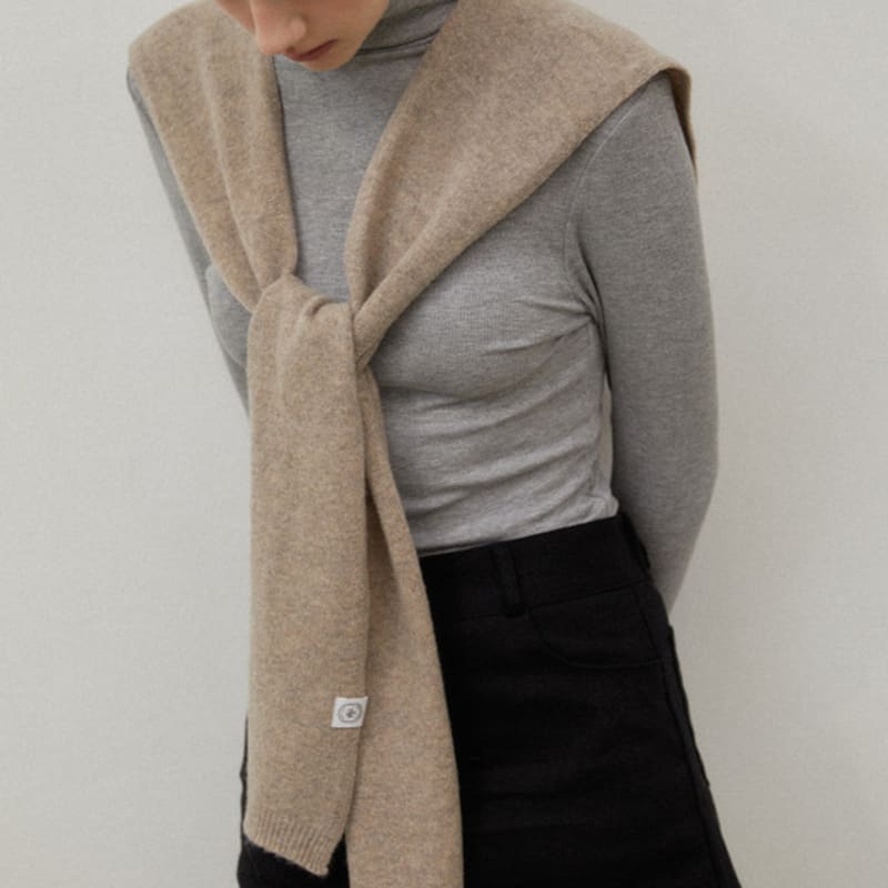 

TATIANA Cozy Hug Wool 100% Shawl Muffler MF8115 5 Colors GREY