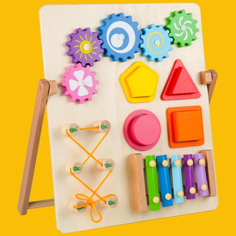 

Детские красочные игрушки раннего образования «Вселенная просвещения» Монтессори-развивающие игрушки для развития координации движений и глаз разноцветный