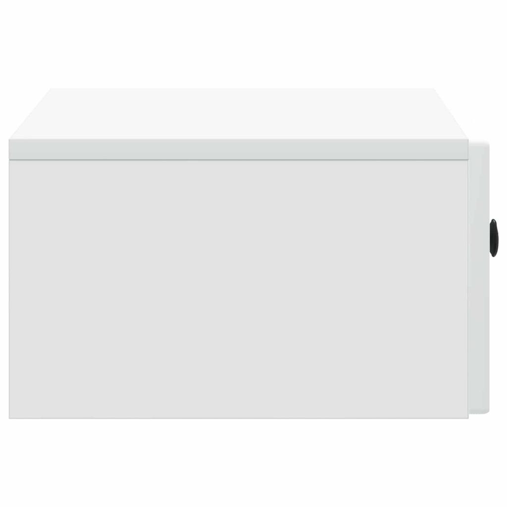 Wall Mounted Nightstand Set 2 pcs White 49 x 34.5 x 20 cm