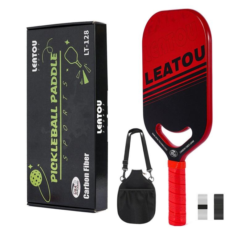 Carbon Fiber Pickleball Paddle Honeycomb Core Heat-Pressed One-Piece Construction Tournament Ready Gift Box Set