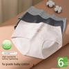 Ladies Spring and Autumn Cotton Color Yarn 10A Antibacterial Cotton Extended Crotch Middle Waist Triangle Briefs