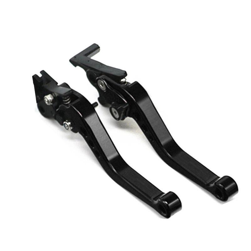 

1 Pair GY6 Motorcycle Scooter Moped Adjustable Disc Brake Clutch Lever Handle Grip Black Aluminum Alloy