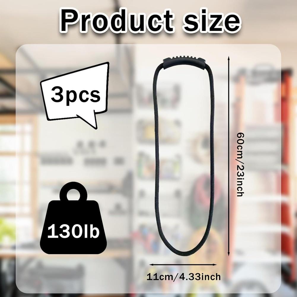 3 Pieces Nylon Cable Ties 60cm Extension Cord Organizer Straps with Handle for Reliable Cable Management at For Home or Office