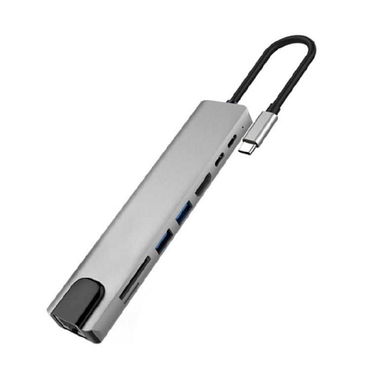 Высокопроизводительный USB-C хаб, многопортовый адаптер с Ethernet, кард-ридером, расширением USB и поддержкой 4K дисплея 1
