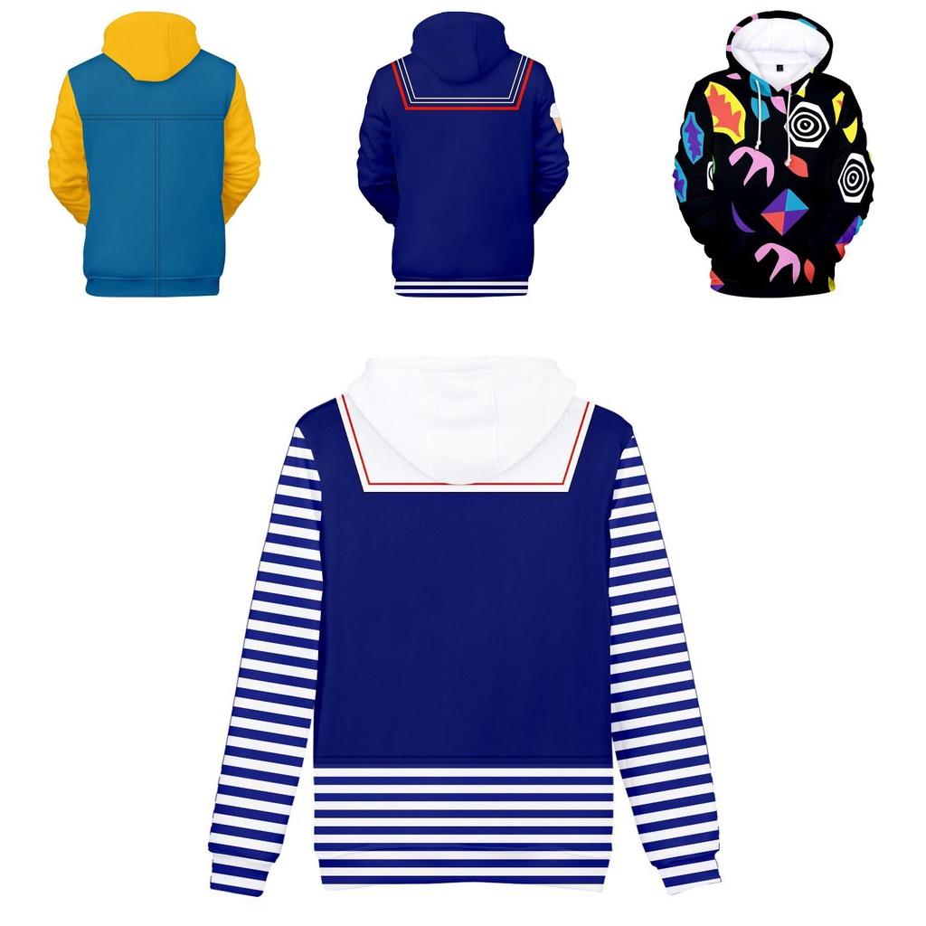 Stranger Things Scoops Ahoy Robin Steve Eleven Cosplay Hoodie For Halloween Costume