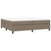 Maison Exclusive - Bed Slat Base with Taupe Mattress 200x200 Cm Fabric