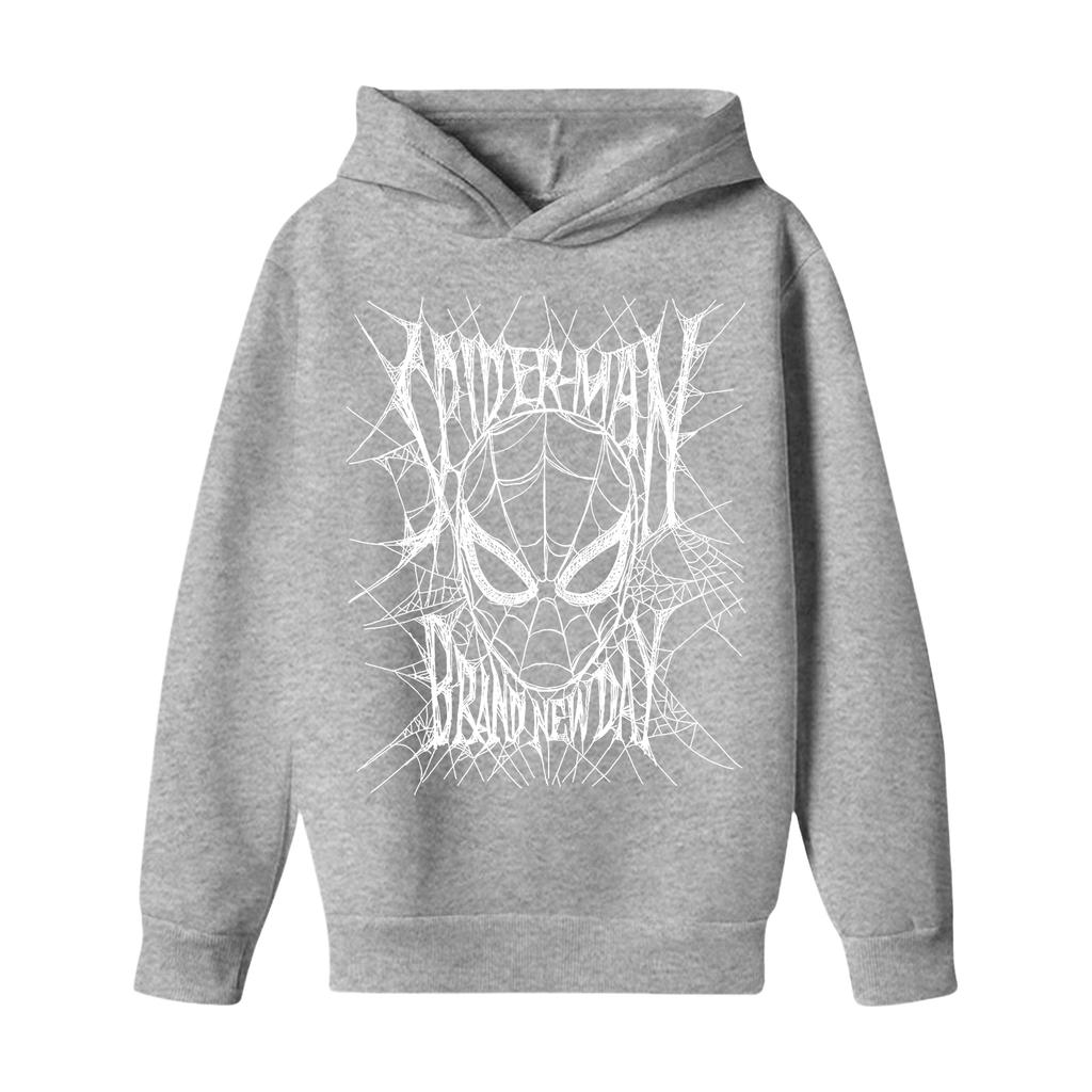 Kids Long Sleeve Letter Print Hoodie, Loose Fit Pullover Sweatshirt for Boys and Girls