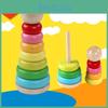 Rainbow Stacking Tower Wooden Toy For Early Childhood Learning And Logic Development