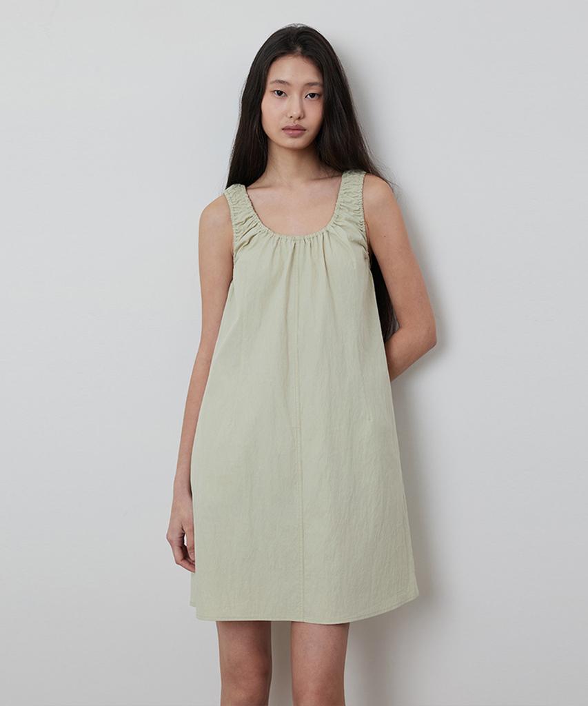 Kwinseulaebis Shirring Sleeveless A-Line Mini Dress