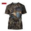 2026 new 3D digital printing duck hunting theme men's short-sleeved T-shirt outdoor leisure round neck breathable sports
