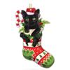 Adornos divertidos de gato negro, decoración navideña de gato lindo de 3,15 pulgadas de altura, adornos de Navidad, colgante de árbol de Navidad, adornos de copa de árbol