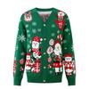 New Christmas cardigan custom autumn and winter European and American loose and versatile men's and women's casual jacquard knitted sweater jacket