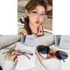 Jennie Style Oval Cat Eye Sunglasses With Uv400 Protection For Fashionable Outings