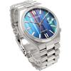 Citizen Tsuyosa Automatic Men's Watch NJ0151-53W Sapphire Glass Multicolor Rainbow Index Silver