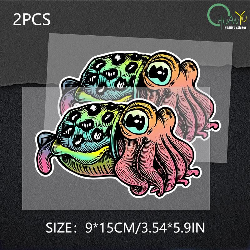 Self-Adhesive Decal CUTTLEFISH Car Sticker Waterproof Auto Decors on Bumper Rear Window Laptop